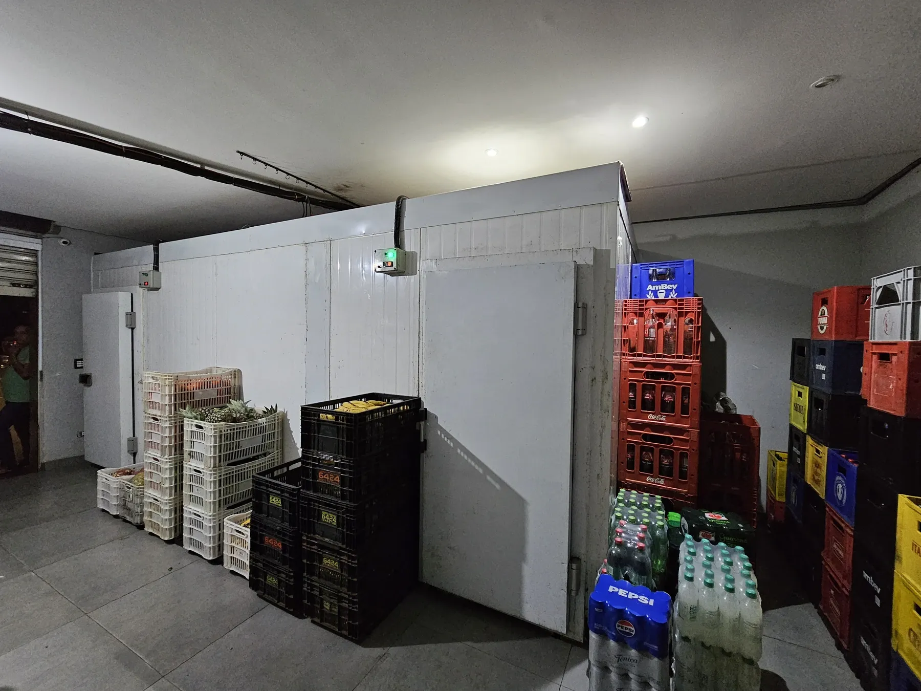 Vista externa da câmara e dos elementos associados ao sistema.