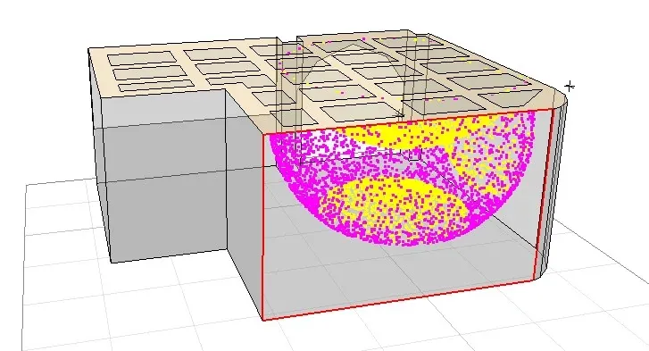 Visualização tridimensional presente no estudo do projeto.